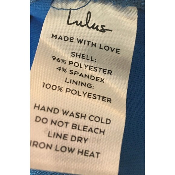 Lulus Skirt Women's Size Small Blue Stretch Asymmetrical Midi - Picture 7 of 7